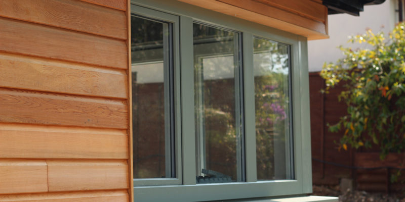 Coloured wooden windows