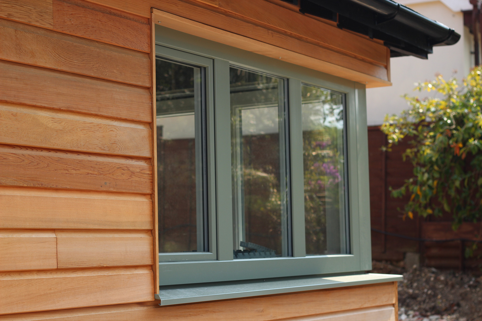 Coloured wooden windows