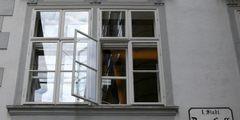 An open casement window